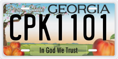 GA license plate CPK1101