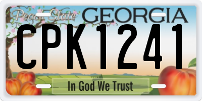 GA license plate CPK1241