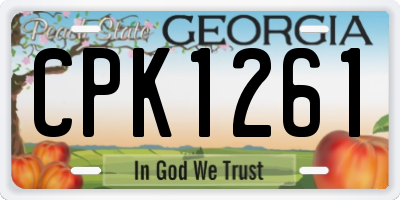 GA license plate CPK1261
