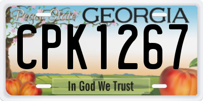 GA license plate CPK1267