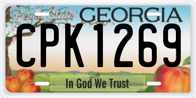 GA license plate CPK1269