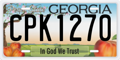 GA license plate CPK1270