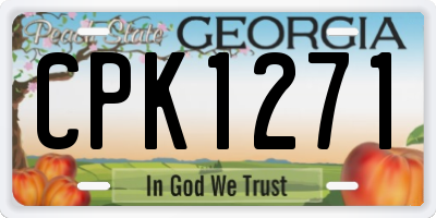 GA license plate CPK1271