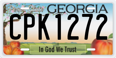 GA license plate CPK1272