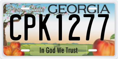GA license plate CPK1277