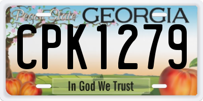 GA license plate CPK1279