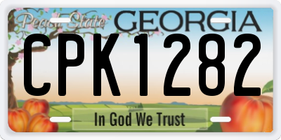 GA license plate CPK1282