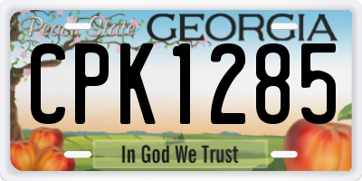 GA license plate CPK1285