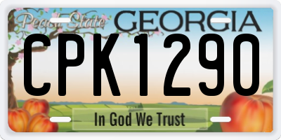 GA license plate CPK1290