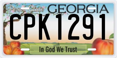GA license plate CPK1291