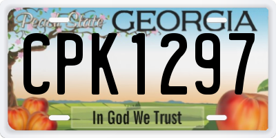 GA license plate CPK1297