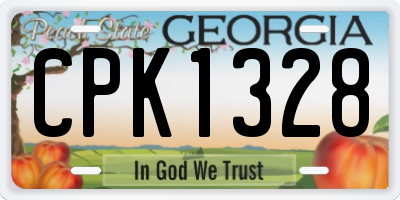 GA license plate CPK1328