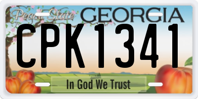 GA license plate CPK1341