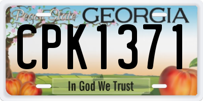 GA license plate CPK1371