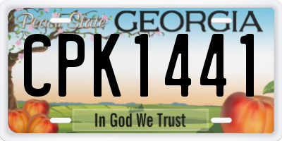 GA license plate CPK1441