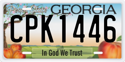 GA license plate CPK1446