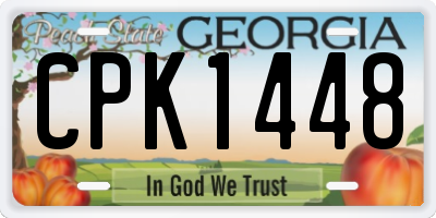GA license plate CPK1448