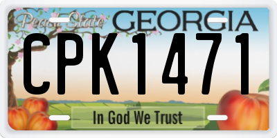 GA license plate CPK1471