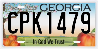 GA license plate CPK1479