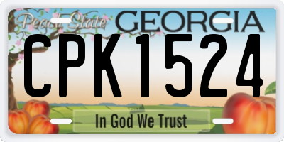 GA license plate CPK1524