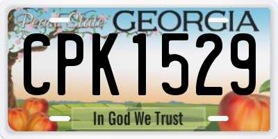 GA license plate CPK1529