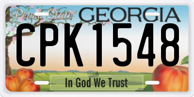 GA license plate CPK1548