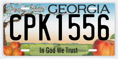 GA license plate CPK1556