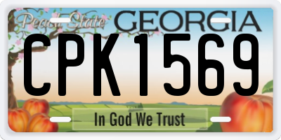 GA license plate CPK1569