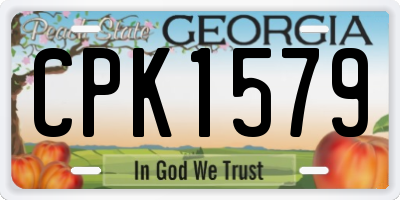 GA license plate CPK1579