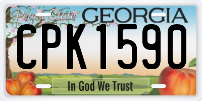 GA license plate CPK1590