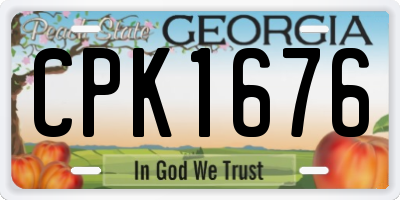 GA license plate CPK1676