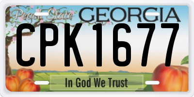 GA license plate CPK1677