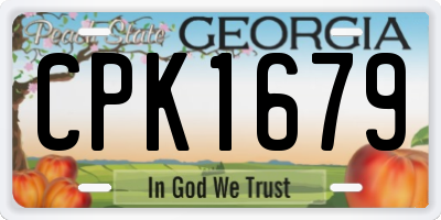GA license plate CPK1679