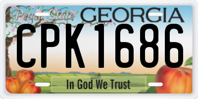 GA license plate CPK1686