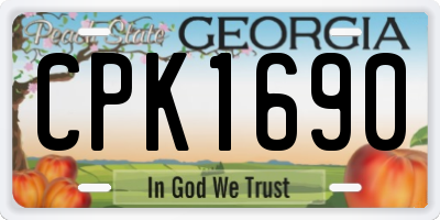 GA license plate CPK1690