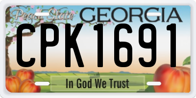 GA license plate CPK1691