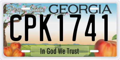GA license plate CPK1741