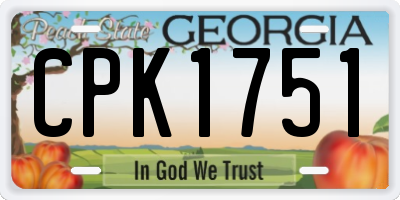 GA license plate CPK1751
