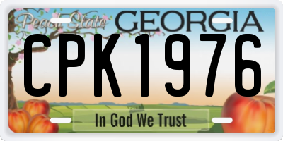 GA license plate CPK1976