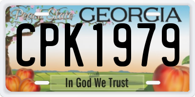 GA license plate CPK1979