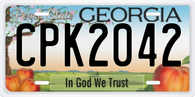GA license plate CPK2042