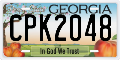 GA license plate CPK2048