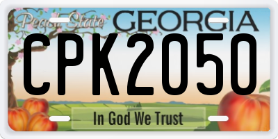 GA license plate CPK2050