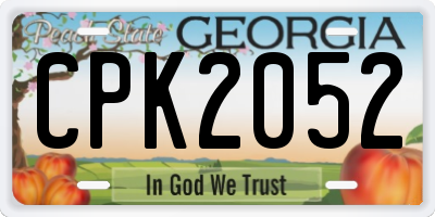 GA license plate CPK2052