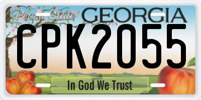 GA license plate CPK2055