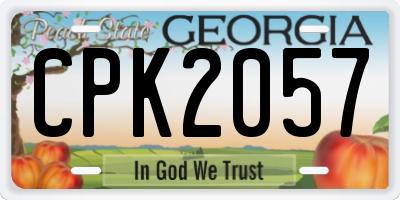 GA license plate CPK2057