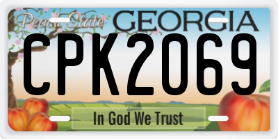 GA license plate CPK2069