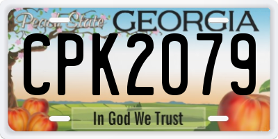 GA license plate CPK2079