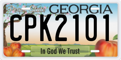 GA license plate CPK2101