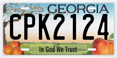 GA license plate CPK2124